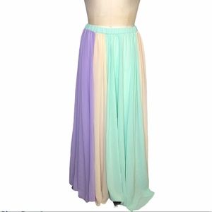 Filly Flair S pastel colorblock maxi skirt